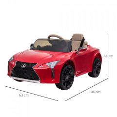 Mașină electrică pentru copii Lexus | roșu č.2