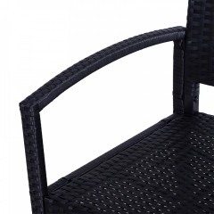 Bancă de grădină Polyrattan 122 x 60 x 85 cm | negru č.3