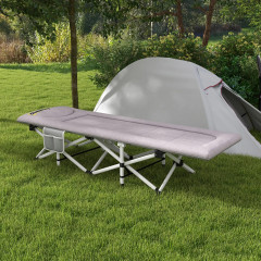 Pat de camping pliabil 200 x 65 x 42 cm | gri č.1