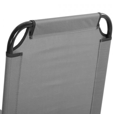 Șezlong de grădină cu spătar reglabil 188 x 56 x 28 cm | gri č.3