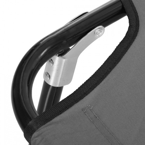 Șezlong de grădină cu spătar reglabil 188 x 56 x 28 cm | gri č.4