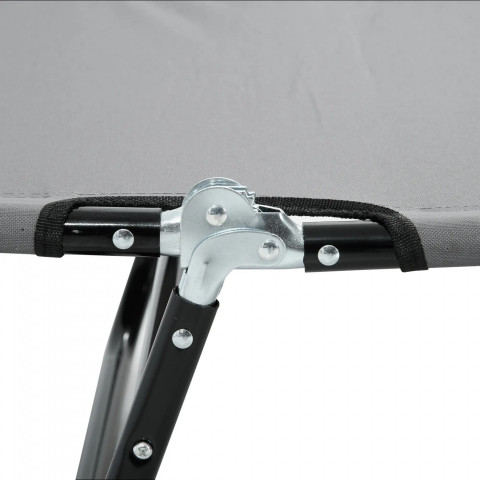 Șezlong de grădină cu spătar reglabil 188 x 56 x 28 cm | gri č.5