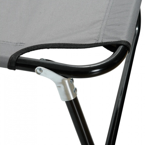 Șezlong de grădină cu spătar reglabil 188 x 56 x 28 cm | gri č.7