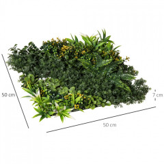 Paravan din plante artificiale | 12 panouri 50x50 cm č.2
