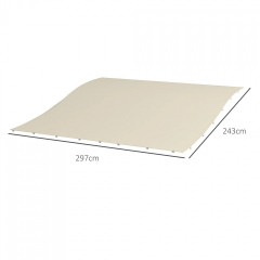 Acoperiș de rezervă pentru foișor 297x243 cm | bej č.2