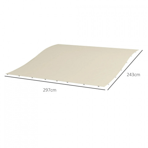 Acoperiș de rezervă pentru foișor 297x243 cm | bej č.2