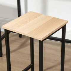 Set 3 piese 80x50x85 cm | negru + culoare naturală č.2