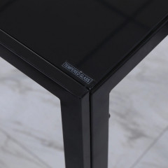 Masă de dining pentru 4 persoane 120x60x75 cm | negru č.3