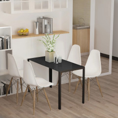 Masă de dining pentru 4 persoane 120x60x75 cm | negru č.1