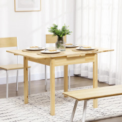Masă pliabilă pentru 2-4 persoane 73,5-120x80x75 cm | culoare naturală č.1