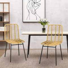 Scaun de bucătărie 44x58x85 cm 2 bucăți | galben č.1