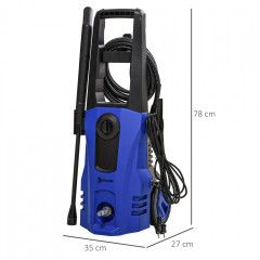 Aparat de curățat cu presiune înaltă, cu accesorii | albastru č.3