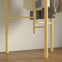 Cuier de haine din lemn masiv 62 x 52,5 x 160 cm | culoare naturală č.3