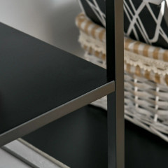 Raft cu 5 compartimente deschise 120 x 35 x 87,5 cm | negru č.3