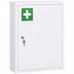 Trusă de prim ajutor suspendabilă, cu închidere securizată 40x15x53,5 cm | alb č.2