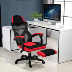 Scaun ergonomic 58x63x112-122 cm | roșu și negru č.2