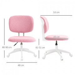 Scaun de birou ergonomic 48 x 53 x 80-90 cm | roz č.3