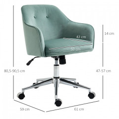 Scaun de birou 61x59x80,5-90,5 cm | verde č.3