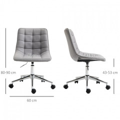Scaun de birou 360° pivotant | gri deschis č.3