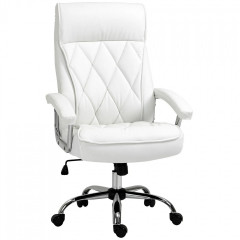 Scaun de birou rotativ 66x69x121 cm | alb č.2