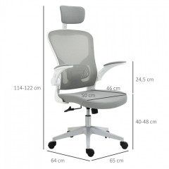Fotoliu ergonomic de birou 65x64x114-122 cm | gri č.2