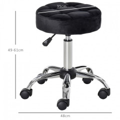 Scaun cu înălțime reglabilă 35x35x49-61 cm | negru č.3