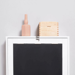 Birou pliabil 60x94,5x147cm | alb + negru č.2