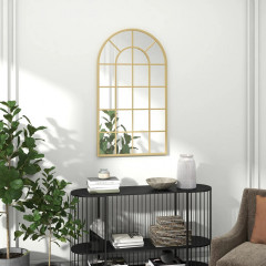 Oglindă decorativă de perete 110x62 cm | auriu č.1