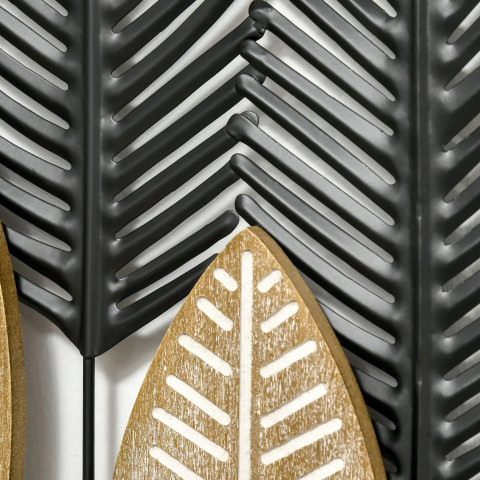 Decorațiune de perete cu frunze 40x46cm| culoare naturală + negru č.3