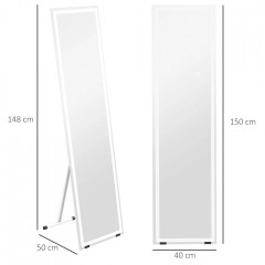 Oglindă de dimensiuni mari 40x150 cm | alb č.2