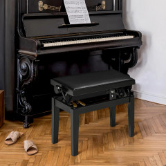 Bancă de pian cu înălțime reglabilă 63x33x45-56 cm | negru č.1