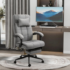 Scaun de birou cu pernă 66x76x112-120 cm | gri deschis č.1