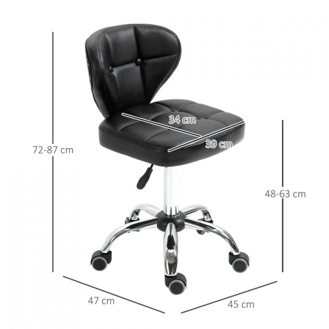 2 scaune mobile cu spătar 45x47x72-87 cm | gri închis č.4