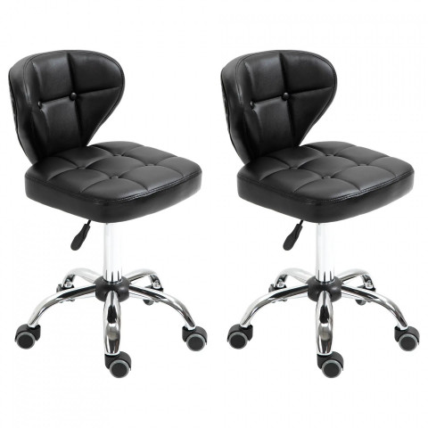 2 scaune mobile cu spătar 45x47x72-87 cm | gri închis č.5