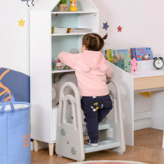 Scaun turn pentru învățare 43,5x38,5x61cm | albastru+gri č.1