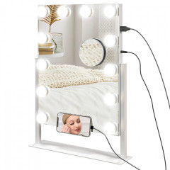 Oglindă cosmetică cu lumini LED | alb č.3