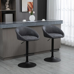 Scaune de bar 2 bucăți 57x50x84-104 cm | gri č.1