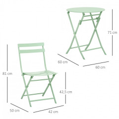Mobilier de balcon pentru 2 persoane | verde č.2