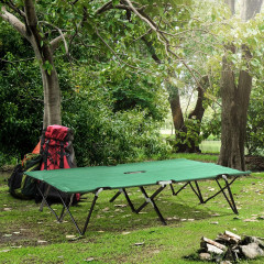 Pat de camping pliabil pentru 2 persoane 193 x 125 x 40 cm | negru č.1