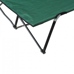 Pat de camping pliabil pentru 2 persoane 193 x 125 x 40 cm | negru č.3