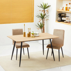 Masă de bucătărie modernă pentru 4 persoane 140x80x76cm | culoare naturală č.1