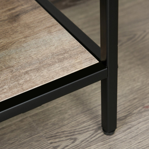 Raft în stil industrial 120x32x95 cm | negru + stejar č.4