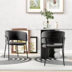 Set 2 scaune de bucătărie cu spătar 57x53x73 cm | gri č.1