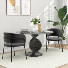 Set 2 scaune de bucătărie cu spătar 57x53x73 cm | gri č.2