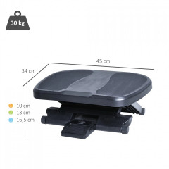 Suport pentru picioare 45x34x10-16.5 cm | negru č.2