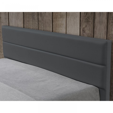 Pat tapițat Toulouse cu spațiu de depozitare și iluminare LED 180 x 200 cm | gri č.4