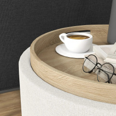 Suport pentru picioare rotund Ø56 x 42 cm | crem č.3