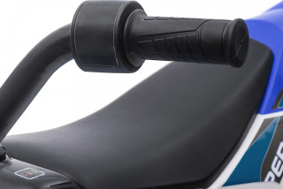 Motocicletă electrică pentru copii, 2 roți suplimentare | albastru și alb č.3