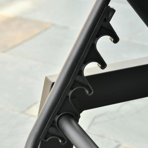 Șezlong de grădină cu spătar și 5 trepte 169x65x102 cm | gri č.4