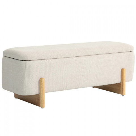 Bancă tapițată cu depozitare 111 x 44 x 44,5 cm | crem č.5